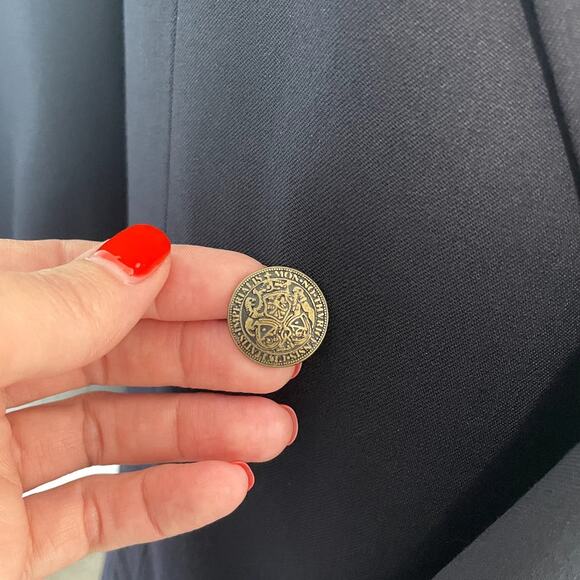 Vito Rufolo vintage 90s peak lapel 100% wool blazer jacket size 43R - Picture 3 of 9